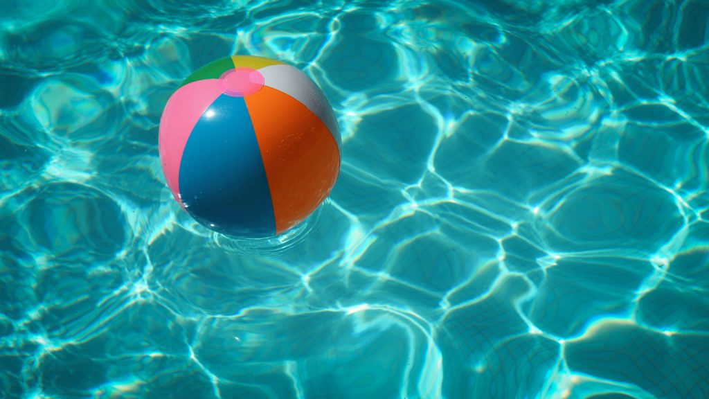 pool with beach ball
